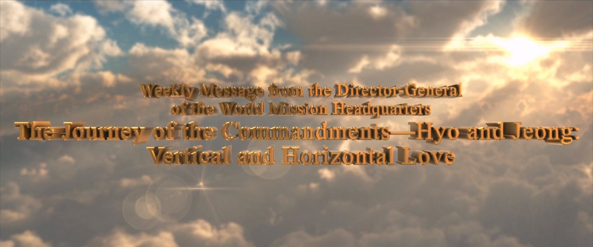 The Journey of the Commandments—Hyo and Jeong: Vertical and Horizontal Love